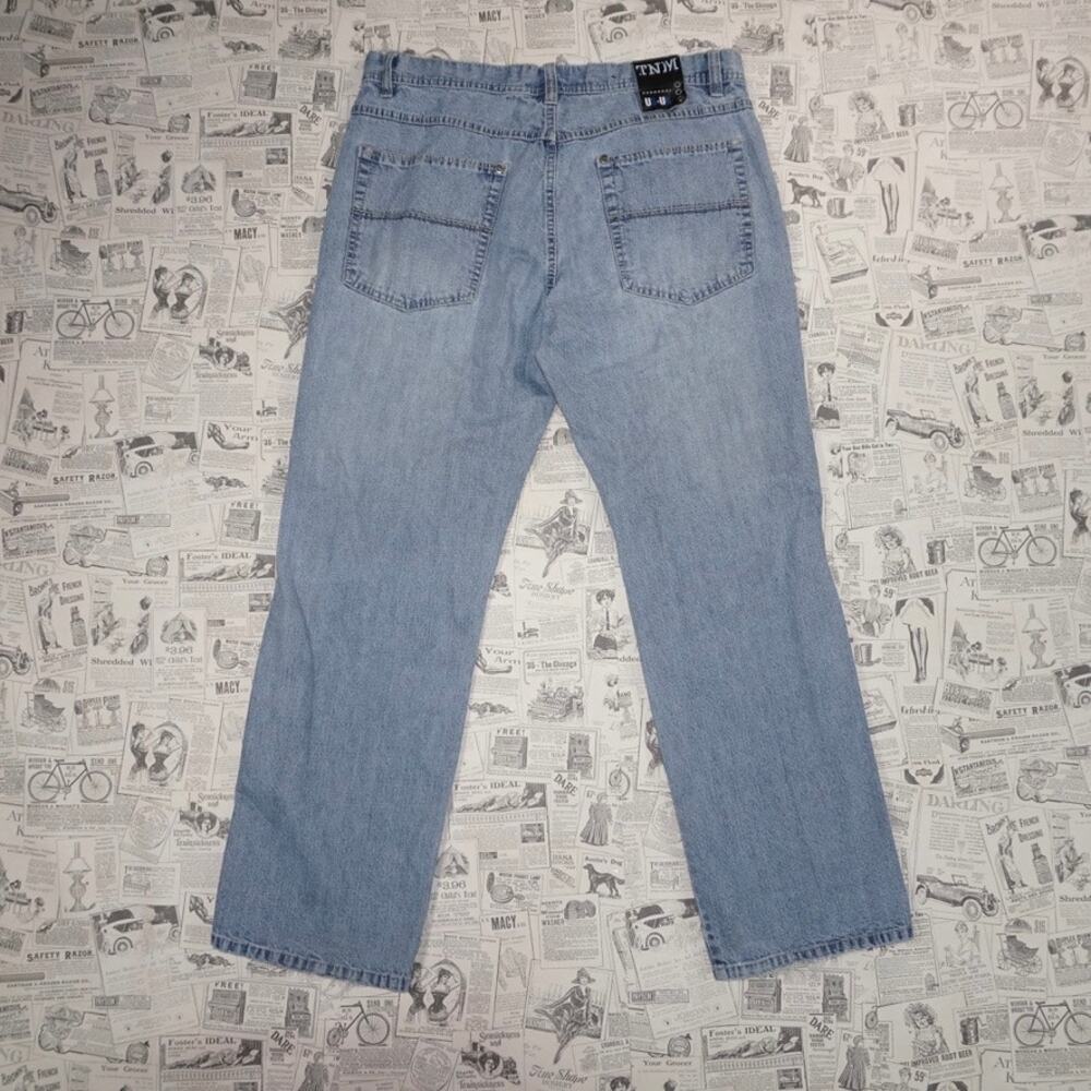 38 - Vintage Y2K TNM super faded denim 00s baggy jeans pants
